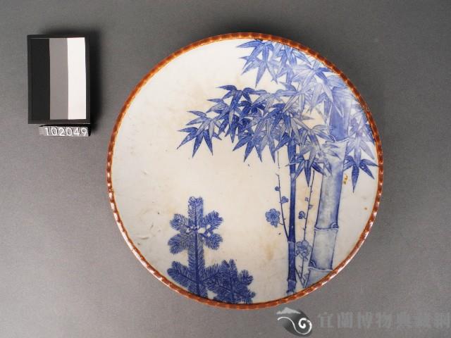 青花三友盤(松竹梅)藏品圖，第1張