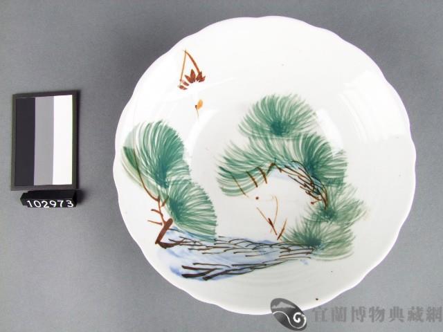 彩繪松鶴紋碗藏品圖，第1張