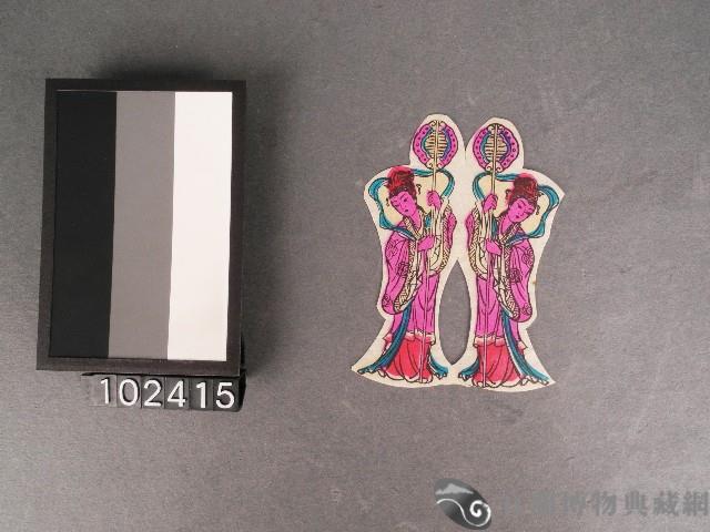 持扇仙女套色版畫藏品圖，第1張