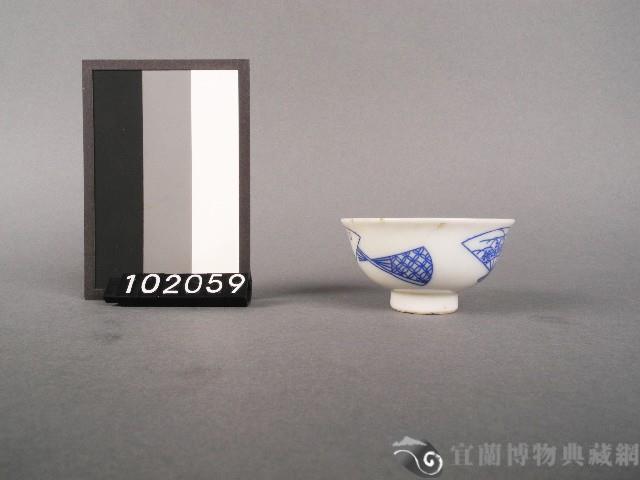 青花扇紋杯藏品圖，第1張