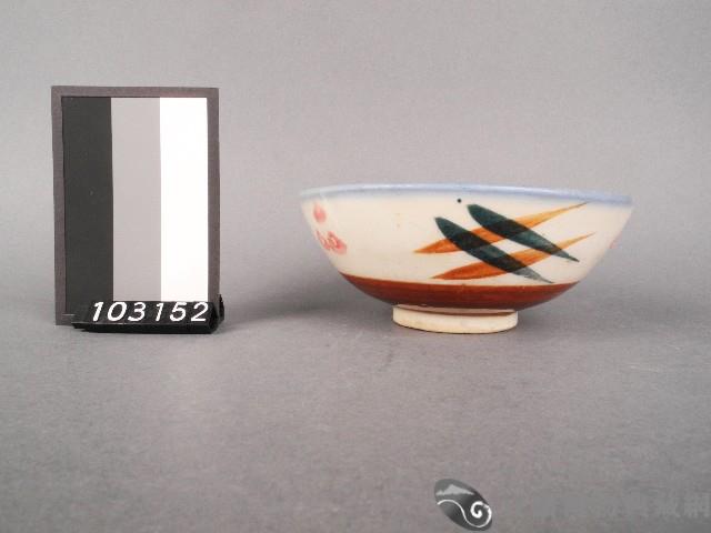 三彩竹葉紋碗藏品圖，第1張