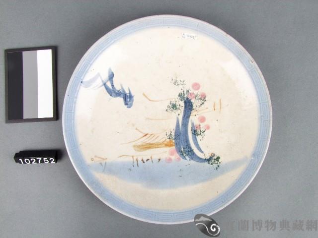 彩繪山水紋盤藏品圖，第1張