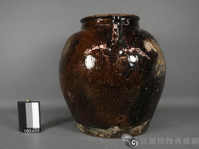 褐釉無耳壺藏品圖，第1張