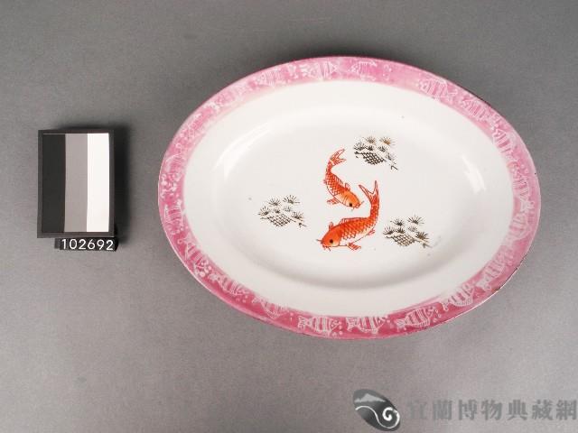 金紅彩雙魚紋盤藏品圖，第1張
