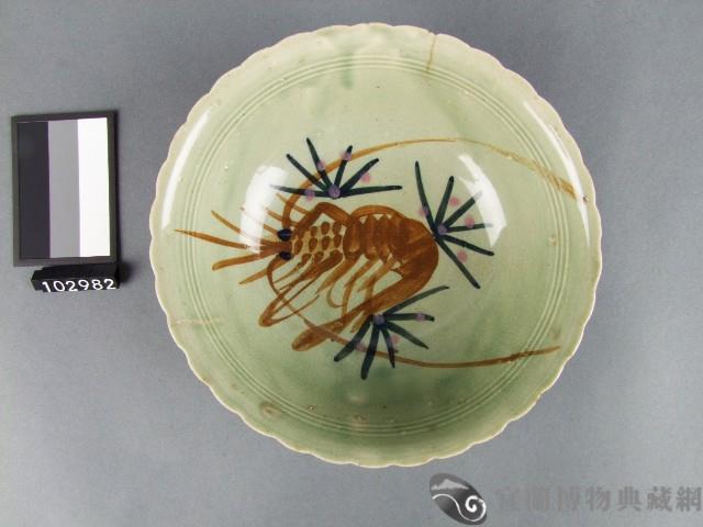 彩繪蝦紋碗藏品圖，第1張