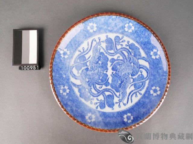 青花印花鳳紋盤藏品圖，第1張