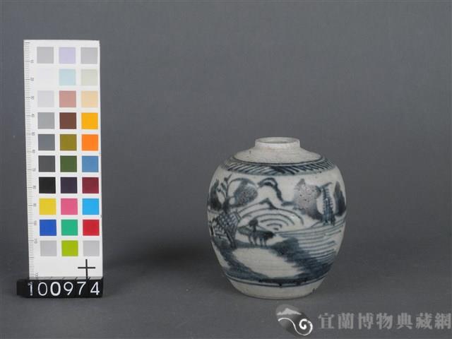 青花山水罐藏品圖，第1張