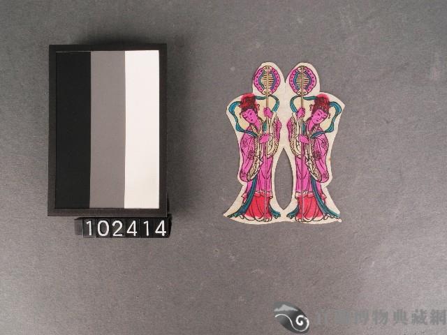 持扇仙女套色版畫藏品圖，第1張