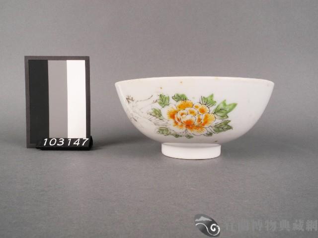 彩繪牡丹鳥紋碗藏品圖，第1張