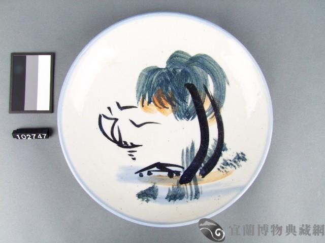 彩繪椰子紋盤藏品圖，第1張