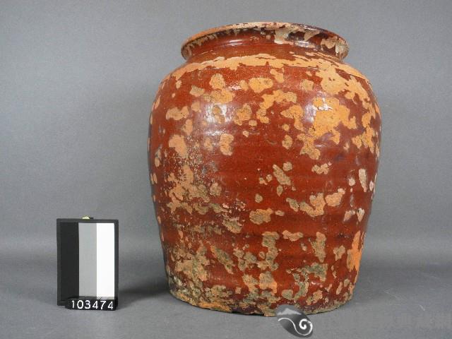 赤釉磚胎甕藏品圖，第1張