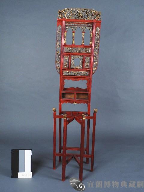 金木雕臉盆架藏品圖，第1張