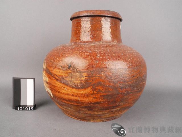 褐釉長頸壺藏品圖，第1張