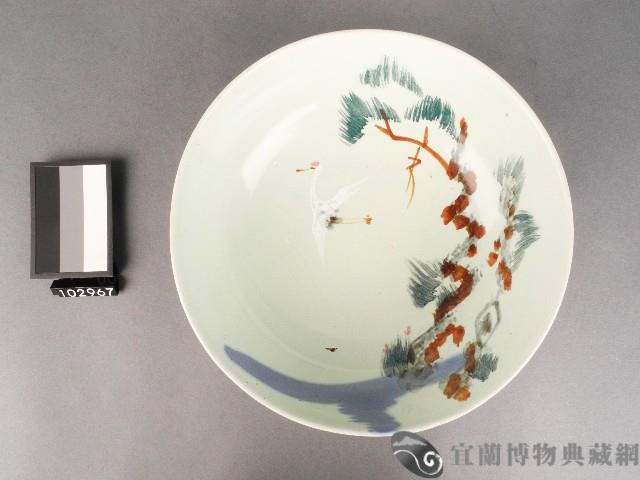 彩繪松鶴紋碗藏品圖，第1張
