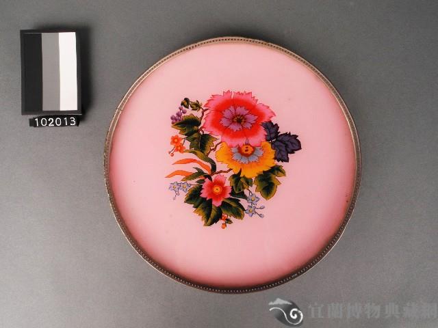 茶盤(圓形玻璃彩)藏品圖，第1張