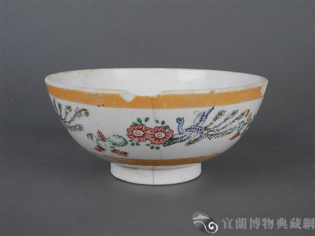 印花花卉鳳鳥紋碗藏品圖，第4張