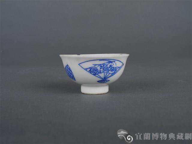 青花扇紋杯藏品圖，第4張
