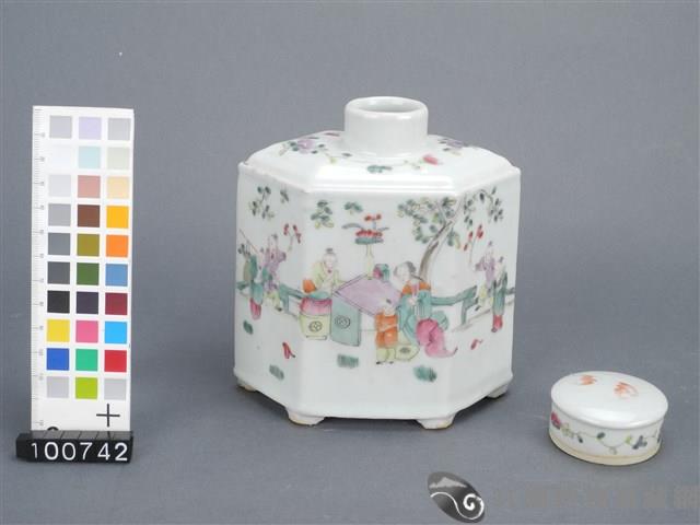 粉彩人物茶葉罐藏品圖，第4張