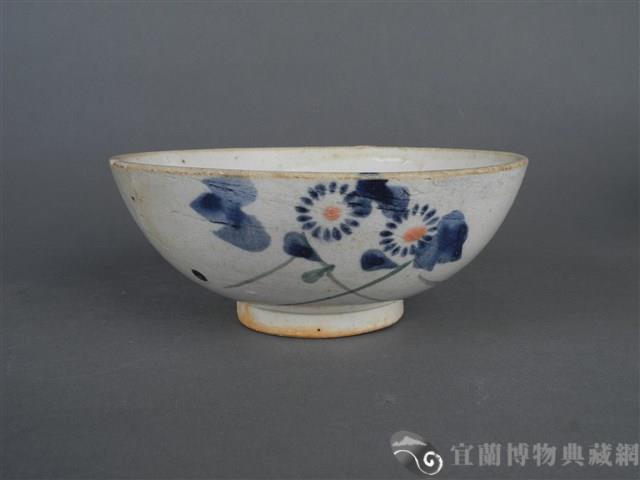 紅藍彩花蝶紋碗藏品圖，第4張