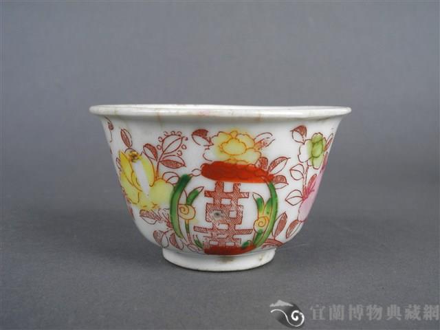 紅綠彩囍字杯藏品圖，第4張