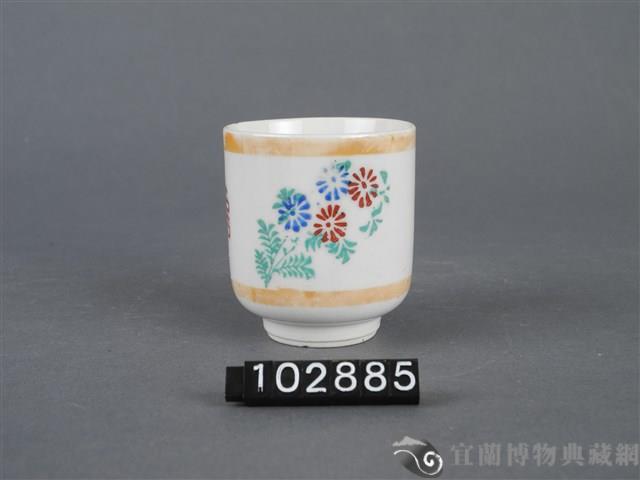 彩繪花卉囍字杯藏品圖，第5張