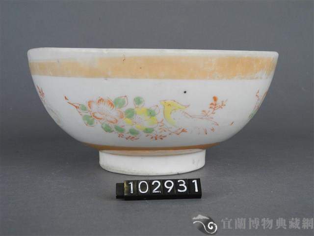 黃金釉彩繪花鳥紋碗藏品圖，第5張