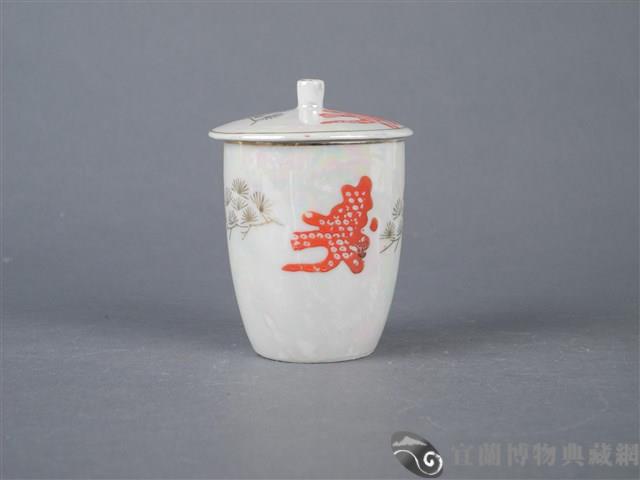 金彩紅釉壽字杯藏品圖，第5張