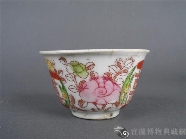紅綠彩囍字杯藏品圖，第5張