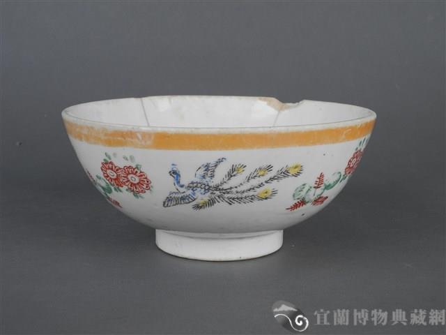 印花花卉鳳鳥紋碗藏品圖，第8張