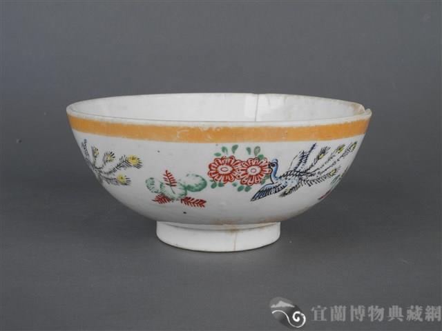 印花花卉鳳鳥紋碗藏品圖，第9張