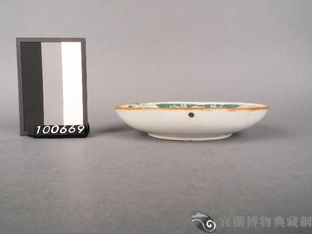 綠釉印花花卉紋盤藏品圖，第2張