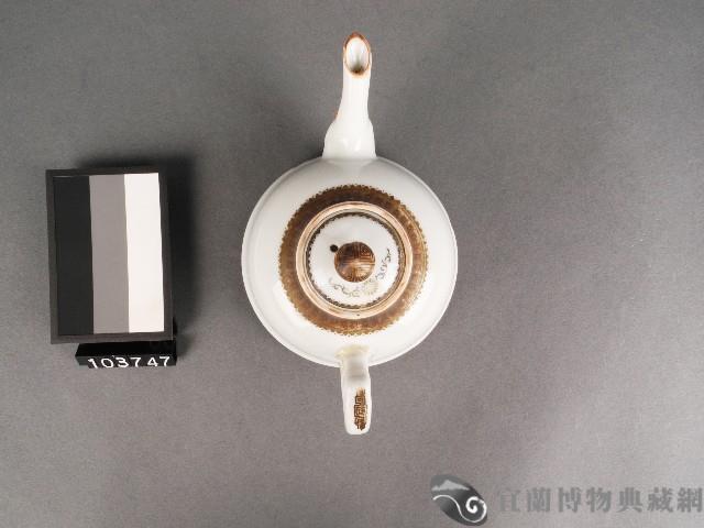 金彩印花鬼頭茶壺藏品圖，第2張