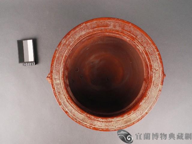 赤釉磚胎獅頭香爐藏品圖，第2張