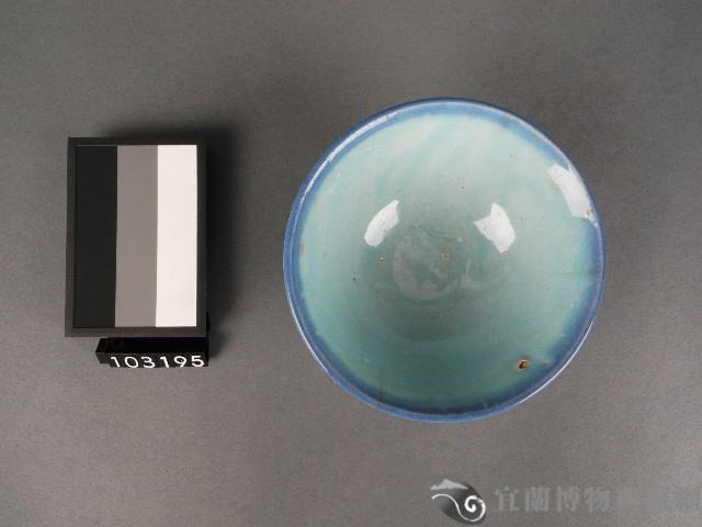 藍釉魚扇竹紋碗藏品圖，第2張