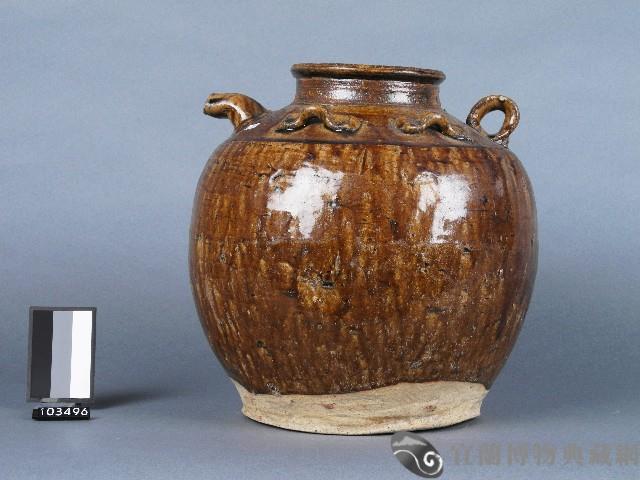 褐釉四耳壺藏品圖，第2張