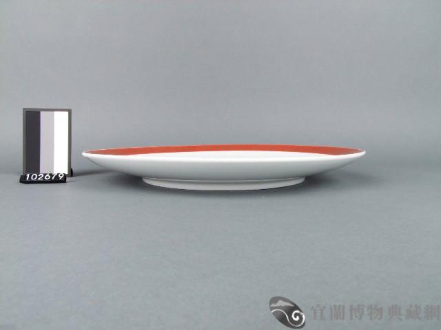 金紅釉五福壽字盤藏品圖，第2張