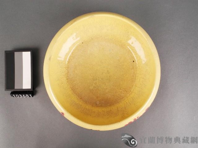 黃地花卉紋花盆藏品圖，第2張