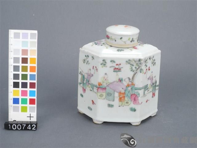 粉彩人物茶葉罐藏品圖，第2張