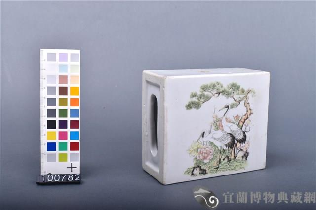 彩色印花松鶴紋瓷枕藏品圖，第2張