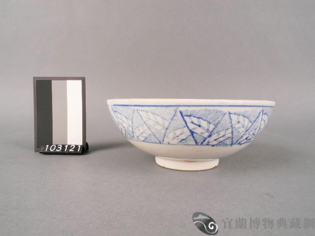 青花葉紋碗藏品圖，第2張