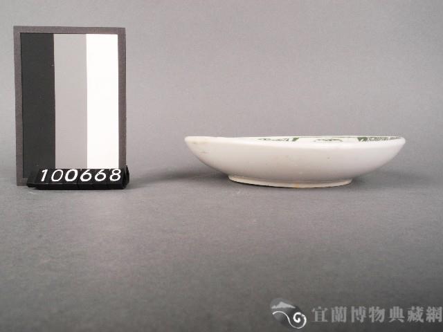 綠釉印花花籃紋盤藏品圖，第2張