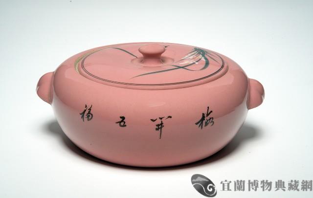 胭脂紅手繪梅蘭汽鍋藏品圖，第2張