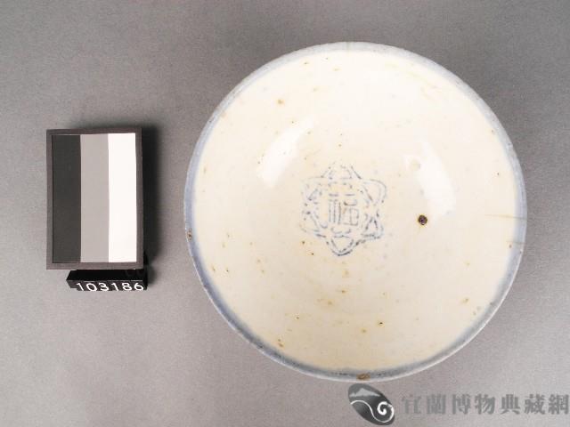 藍綠彩線紋碗藏品圖，第2張