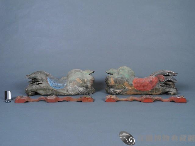 彩色雲紋木獅藏品圖，第2張