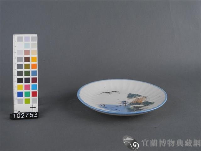 彩繪山水紋盤藏品圖，第2張
