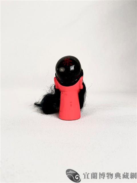 布袋戲偶頭 （紅關）藏品圖，第2張