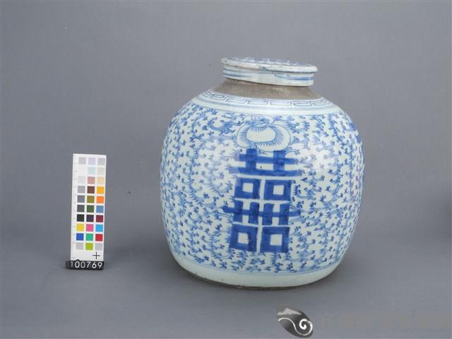 青花囍字罐藏品圖，第2張