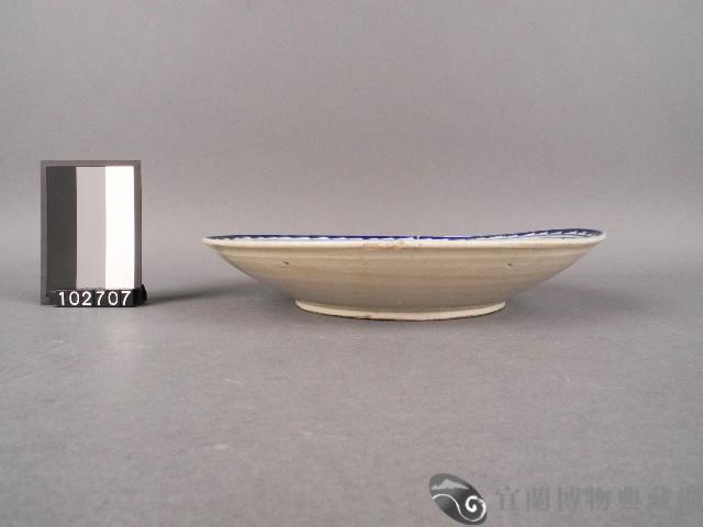 藍綠彩葉紋盤藏品圖，第2張