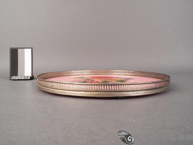 茶盤(圓形玻璃彩)藏品圖，第2張