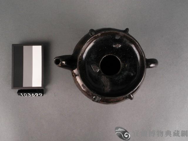 褐釉五耳髮油壺藏品圖，第2張